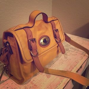 Fossil leather handbag